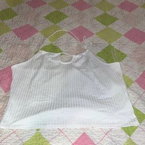 Divided white half shirt cami